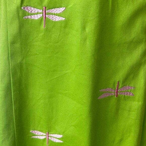 Vintage Lilly Pulitzer Green Pink Dragonfly Dress White Label in Size 4 Petite - Picture 4 of 7